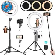 10.2" Ring Light Kit - Adjustable Tripod Stand, Dimmable Leds for Makeup, Photog