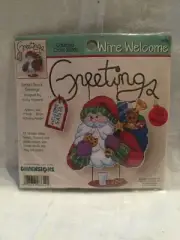 Dimensions Wire Welcome Santa's Snack Greeting Counted Cross Stitch Kit #8654