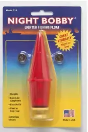 New Night Bobby Lighted Fishing Float Bobber For Night Fishing Model 118 Red