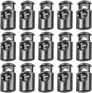 Wholesale Lot of 50 100 1000 Plastic Black Cord Locks Stoppers Toggles End