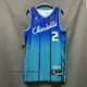 男式全新原創 NBA 夏洛特黃蜂隊城市版 #2 Lamelo Ball Jersey 藍色 Swingman 熱壓 E