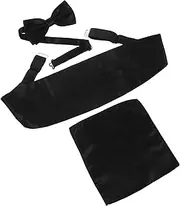 [SAFIGLE] 1 Set Men Cummerbund and Pre Tied Bow Tie Set Stylish Accessory for Weddings Dances and Formal Events Elegant Design for Tuxedos and Formal Attire