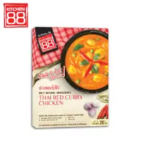 在飛比找PChome24h購物優惠-Kitchen88 泰式紅咖哩雞即食調理包 12入組