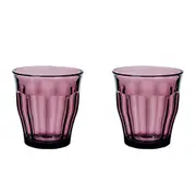 2x 4pc Duralex Picardie 250ml Glass Tumbler Drinking Water/Juice Cup Set Plum