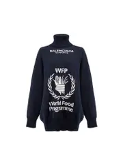 Navy Wool Saving Lives Changing Lives Knitted Jumper