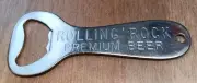 Vtg Rolling Rock The Premium Beer Flat Metal Bottle Opener Man Cave Bar Tavern