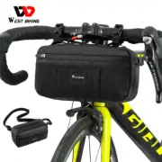 WEST BIKING Bicycle Handlebar Bag Shoulder Waist Waterproof Bike Frame Bag Black