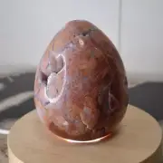 Pink Agate/ Cotton Candy Agate Egg Comes WITH STAND