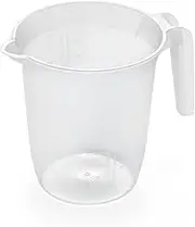 Addis Plastic 1 Litre Measuring & Mixing Jug with Handle, Clear