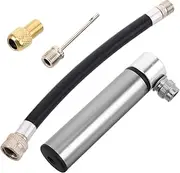 BESPORTBLE Aluminum Alloy Mini Bike Pump Portable Tire Air Pump Handheld for Bicycles Road Mountain Bikes American French Valve