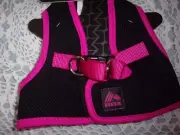Black Step-In HOT PINK Mesh HARNESS Dog S L New RBX