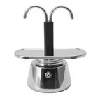 2 Cup 100ML Moka Pot Double Head Stainless Steel Mocha Coffee Pot Italian