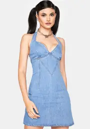 Things To Do Denim Mini Dress