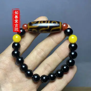 西藏九眼三眼財神天珠手串手鏈至純九眼老天珠招聚財男女天珠手串 西藏九眼三眼財神天珠手串手鏈至純九眼老天珠招聚財男女天珠手串
