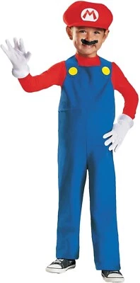 Super Mario Halloween Cosplay Party Fancy Dress Costume 6-10yrs old - Size L