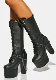[Demonia] Vampire Teeth Platform Boots