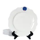 Dinner Plates Somerset Fine China by Eaton Dining All White Scalloped Rim Set/6