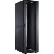 CyberPower CR42U11001 42U Rack Cabinet for Server, LAN Switch, Patch Panel - Black Powder Coat