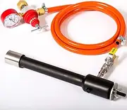 DEVIL-FORGE Gas Burner DFP (80.000 BTU), gas ball valve, air choke, Propane Forge Furnace Foundry Raku Kiln Blacksmith Farrier Knife