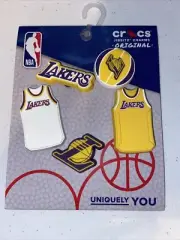 Los Angeles Lakers NBA Croc Charms Jibbitz Orignal 5 Pack New