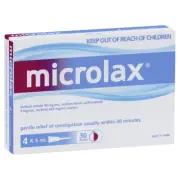 Microlaxx Enemas 4 x 5mL Tubes Gentle Constipation Relief Easy Bowel Movements