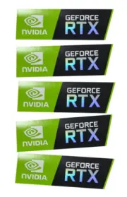 5 pcs Sticker for Nvidia GeForce RTX Case Badge Label Logo 46mm x 15mm
