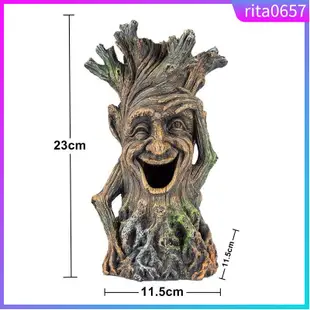 Aquarium Wood Tree Man Ornaments Dead Wood Smile Trunk Craft