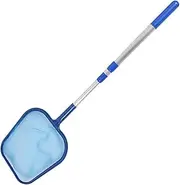 Pool Skimmer Net,Pool Cleaning Pole,Shallow Mesh Net with Telescopic Pole,Pool Leaf Skimmer Net,Threaded Telescopic Rod,for Pools, Spas, Fountains,Ponds