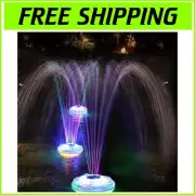 LED Light Show Rechargeable Floating Fountain - Perfect for Pools & Gardens