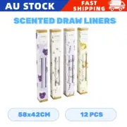 12X Scented Draw Liner Assorted Fragrances Set Home Closet Decor Drawer Mat Gift