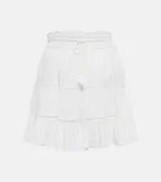 [Marant Etoile] Marant Etoile Lioline cotton and linen-blend miniskirt AU 6 white
