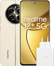 [realme] 12+ 5G Smartphone 8 + 256 GB with NFC, Sony LYT-600 OIS Portrait Camera, Dimensity 7050 5G Chipset, 120Hz AMOLED Display, Rainwater Smart Touch, 67W Supervoc Charge, Beige, Amazon Exclusive