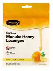 Comvita Soothing Manuka Honey Lozenges - Lemon 40 pack | 40Pk