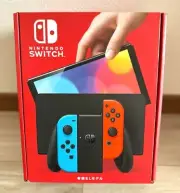 Nintendo Switch OLED Model w/ Neon Red & Neon Blue Joy-Con Video Game Console JP