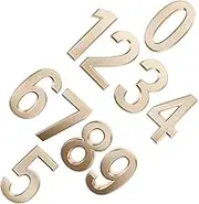 ASAKKURA Set of 10 Metal House Numbers in Black Peel and Stick Address Plaques 3d Visibility for Outdoor Use
