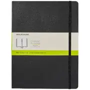 Moleskine Classic Softcover Plain XL 192pg Notebook Black