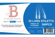 Billionaire Soft Gel Tips Box Nail False Fake 3X Extra Long Stiletto - 550pcs