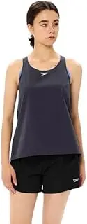 [Speedo] Speed Airpa Women's Fitness Swimsuit, Charcoal Gray/Black