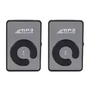 2X Clip USB Digital MP3 Music Player Support 8GB TF Card Black R9A31338