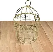 Candle Holder | Hollow Iron Gift Box Design Wedding Decor Vintage Gold Finish with Handle | Decorative Candy Box for Table Centerpiece Candlestick Home and Party Decoration