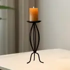 Iron Hollow Candlestick Candlestand Creative Stable Table Centerpiece for