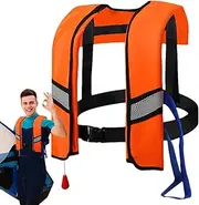 Adult Life Vest for Swimming - Reflective Swim Jacket,Portable Buoyancy Aid for Kayaking Boating Snorkeling Paddle Board Floating Automatic Inflating Nylon Personal Flotation Devices