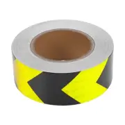 1 Pc Safety Warning Reflective Tape 82.02ftx1.97" Yellow,Black PVC