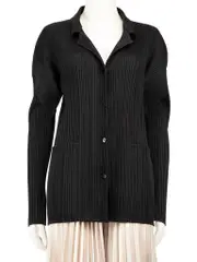 Pleats Please Black Pleated Jacket