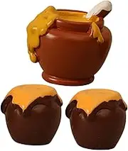 Toddmomy Mini Honey Jar Resin Dollhouse Mini Food Micro Landscape Pot Bee Themed Decorations
