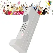 Yuecoom Retro Brick Cell Phone Decoration – Vintage 80s/90s Style Mobile Phone Prop, Old-Fashioned Portable Ornament for Home, Events, Themed Parties, Photography Movie Scenes (White)