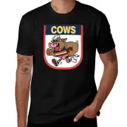 Adelaide Crows AFL Team BBQ Series - Cows Meme T-Shirt Medium Black