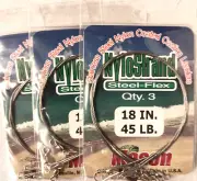 Mason Nylo-Strand Steel-Flex Stainless 18in (Steel Nylon Coated Leaders) 3 Packs