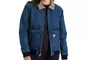 Carhartt Relaxed Fit Denim Sherpa Lined Jacket Chore Barn Ranch Women’s XL NWT