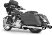 Eagle 4in. Slip-On Exhaust Chrome Blk Tip Harley Street Glide 17-22